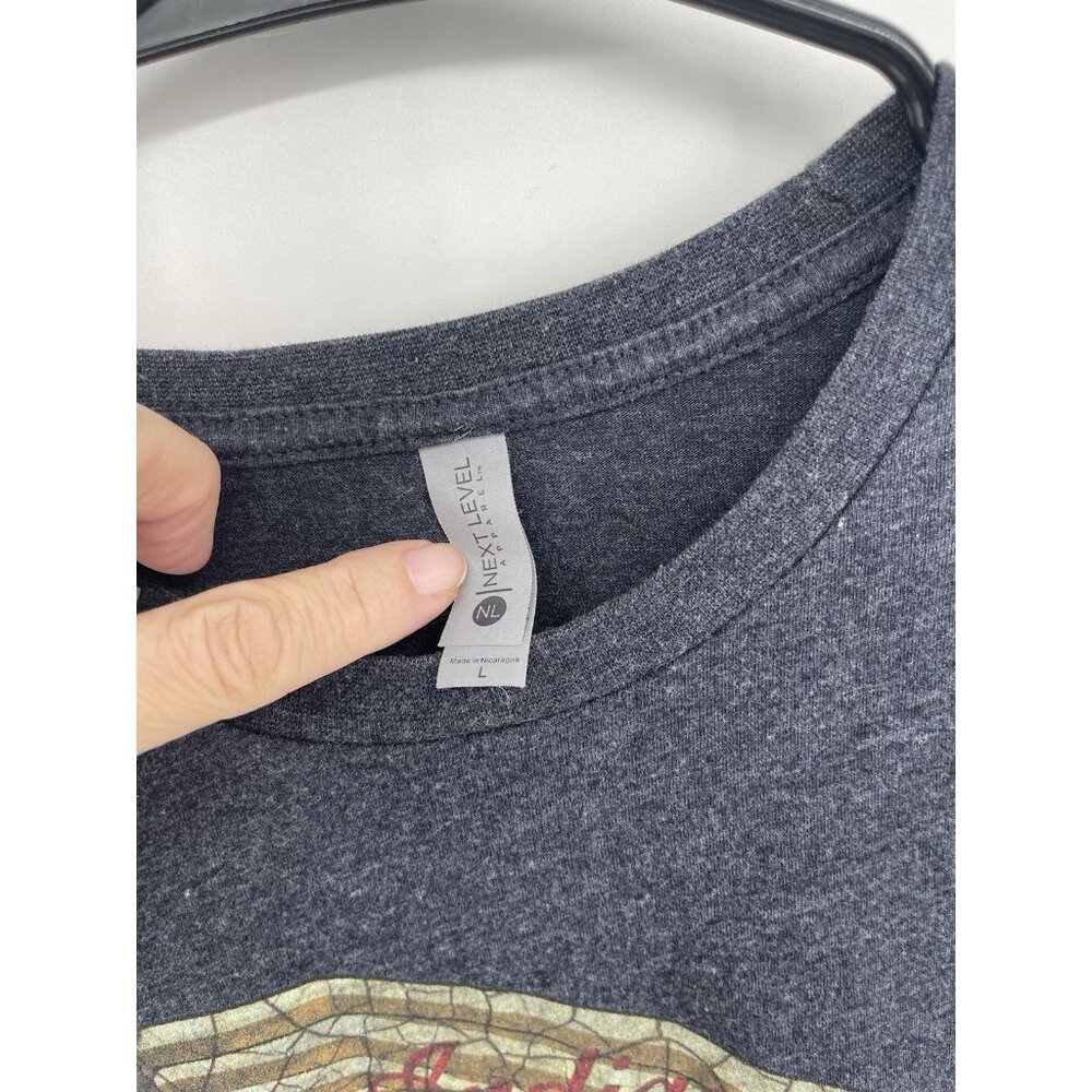 INDIAN MOTORCYCLE LOGO GRAPHIC T SHIRT Womens Lg Biker Moto Bikercore Gray - Picture 3 of 6